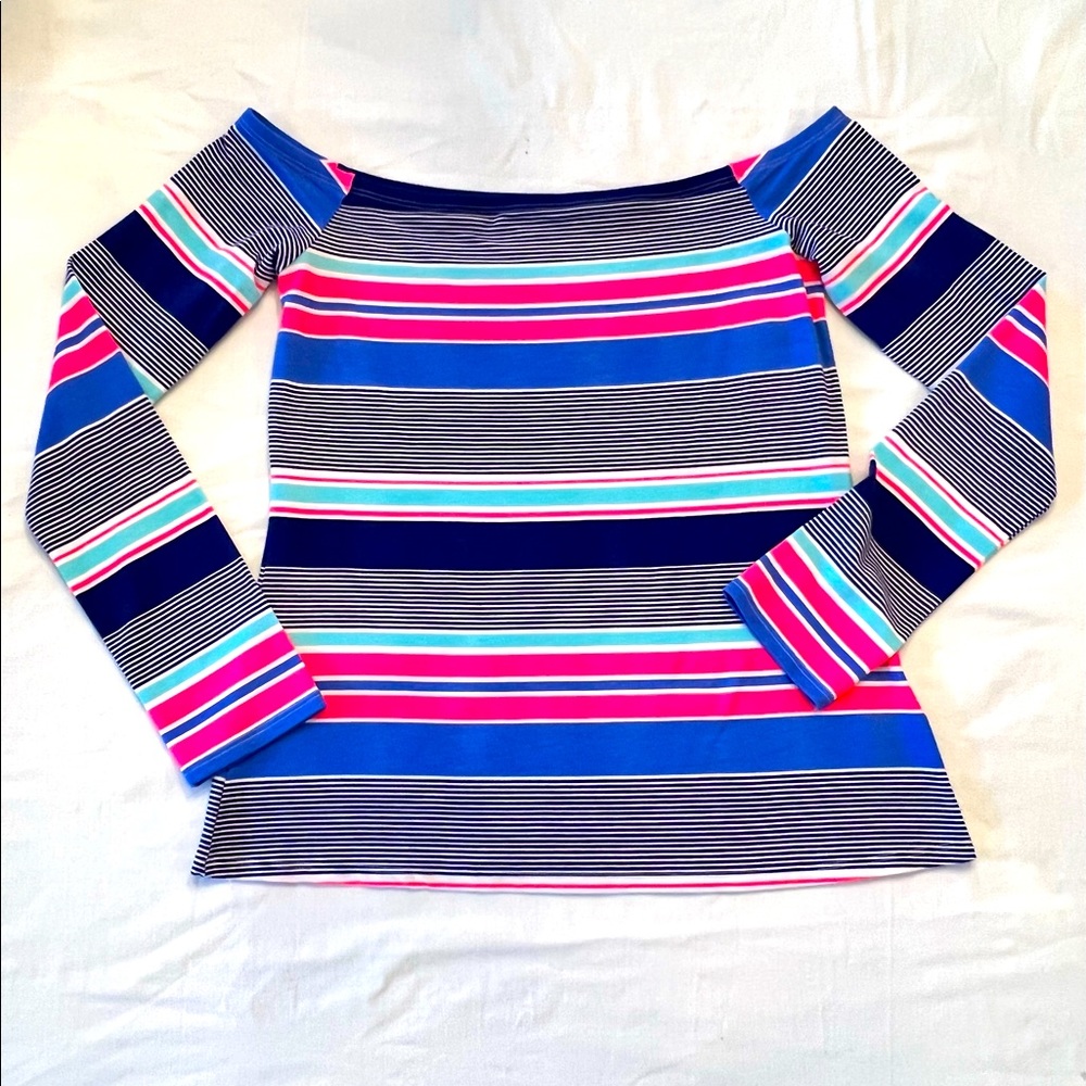 Lilly Pulitzer off the shoulder 3/4 length sleeve top